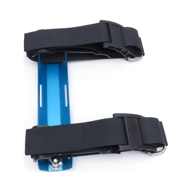 Naiovety Conjunto de banda adaptadora de cilindro de buceo, soporte de cinturón de placa trasera BCD de aluminio, accesorios portátiles, Deportes acuáticos Azul