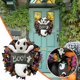 thumbnail image 2 of Guirnalda DizeyBoyo para puerta de entrada, decoración de Halloween, corona de fantasma blanca amigable para Halloween, 2 of 6