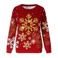thumbnail image 4 of fheaev Ugly Christmas Sweatshirt for Women Funny Xmas Print Graphic Shirts Lightweight Christmas Long Sleeve Crewneck Pullover Casual Hoodless Sweatshirt Loose Blouse Tops, 4 of 4