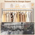 thumbnail image 5 of Stainless Steel Clothes Rack - 420lbs Capacity with Lockable Wheels | Portable Wardrobe with Shelves, 5 of 9