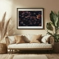 thumbnail image 3 of Atmospheric Floral Splendor Dark Brown - Painting Floral Flowers Botanical Vintage Art Deco Surrealism Autumn Black Framed Wall Art Print 16 x 24 inches, 3 of 4