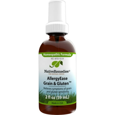 NativeRemedies AllergyEase Grain and Gluten Homeopathic Oral Spray, 2 Fl (Best Remedy For Itchy Eyes)