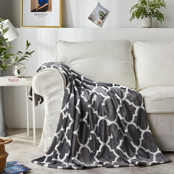 Flannel Blanket Lightweight Cozy Bed Blanket Soft Throw Blanket fit ...