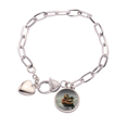 thumbnail image 1 of Fotografia de cisne organismo animal Pulsera de cadena de corazón joyería encanto moda, 1 of 3