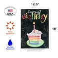 thumbnail image 2 of Toland Home Garden Rainbow Cake Birthday Party Birthday Flag Double Sided 12x18 Inch, 2 of 5