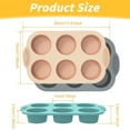 thumbnail image 3 of Yhuaoa Silicone Muffin Pan - 6-Cavity Nonstick Baking Tray 6 Cup Muffin Pan Silicone Muffin Tin 6 Muffin Pan 6 Muffin Pan Silicone Muffin Pan Tray for Muffins, Cupcakes, Brownies and More, 3 of 8