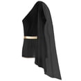 thumbnail image 3 of iiniim Adult Mens Halloween Cosplay Short Toga Ancient Roman Greek God Costume Jumpsuit with Slit Skirt Black L, 3 of 7