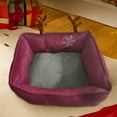thumbnail image 4 of Fiudx Cama Navideña para Mascotas, Diseño de Reno Rojo, Cojín Extraíble y Lavable, Cálida para El Invierno, Decoración Navideña para Gatos y Perros, Acogedor Espacio de Descanso, Tamaño 50 X 40 X 20, 4 of 6