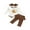 Khaki, variant on BemeyourBBs Baby Girl My First Thanksgiving Outfits Turkey Embroidery Romper Pants Headband Clothes Set