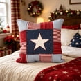 thumbnail image 7 of ZhangC 4th of July Patriotic Star Throw Pillow, 14"x14" Independence Day Red White Blue Star Throw Pillow, Independence Day Decor, Home Decoration for Sofa Bedroom and Yard, 7 of 7
