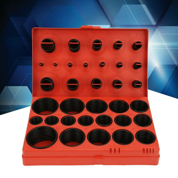 Oring,419PCS 32 tamaños Surtido de Oring negro Conjunto de oring Rendimiento sólido