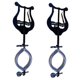 thumbnail image 2 of 2x Partitura de partituras trompeta accesorios de instrumentos de instrumentos trompeta de metal de hierro portátil de marrillo para la actuación, 2 of 10