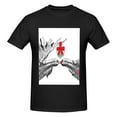 thumbnail image 4 of Bingfone Moose Kissing Under Mistletoe Men'S Loose Fit Short-Sleeve Pocket T-Shirt, 4 of 7