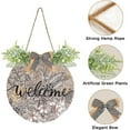 thumbnail image 7 of Coolnut Vintage Butterfly Flower Welcome Sign Front Door, Outdoor Hanging Porch Wreath Interchangeable Seasonal Icons for Farmhouse Wall Home Holiday 12x12 in Home Decor, 7 of 7