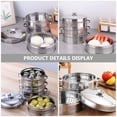 thumbnail image 2 of 1 conjunto de vaporizador de alimentos multipropósito con herramienta de vapor de comida de cocina tapa (plata), 2 of 4