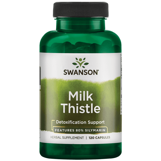 Swanson Milk Thistle - Features 80% Silymarin 120 Capsules