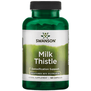 Swanson Milk Thistle - Features 80% Silymarin 120 Capsules