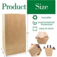 thumbnail image 2 of 50 Pack 12 Lb Brown Kraft Paper Bags,7" x 4.3" x 12.5",Large Heavy Duty Grocery Lunch Bread Sandwich Retail Gift Wrapping Bag, 2 of 5