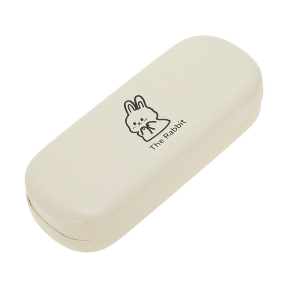 Estuche para gafas portátil Unique Bargains 1 Pc 6.3"x2.64"x1.46" Patrón de conejo beige