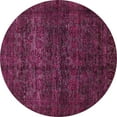 thumbnail image 1 of Ahgly Company Indoor Round Abstract Pink Modern Area Rugs, 4' Round, 1 of 4