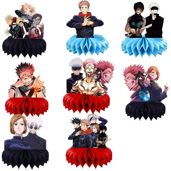 Jujutsu Kaisen Honeycomb Centerpieces Table Toppers Decorations for Birthday Party Decor Supplies
