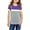 Purple, variant on Sherrylily Girls Casual Short Sleeve T Shirts Kids Loose Cute Tops Color Block Tee Size 4-15
