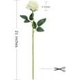 thumbnail image 3 of 12 PCS Artificial Flowers Roses Fake Silk Flowers Long Stem Faux Flowers Roses for Home Wedding Party Outdoor Decorations(White), 3 of 6