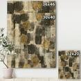thumbnail image 3 of Designart 'Abstract Gold Glamour Squares I' Modern & Transitional Print on Natural Pine Wood, 3 of 3