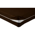 thumbnail image 5 of 100% Egyptian Cotton L Shape Zipper Mattress Cover, 800 TC, 8 Inch Deep Pocket Full Size (54x75), Stripe Chocolate, 5 of 6