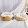 thumbnail image 4 of Cipaher Cats Woven Straw Cat Bed Sleeping Nest Basket with Cushion Breathable for Kitten Small Dogs Puppy, 4 of 5