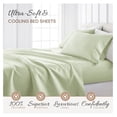 thumbnail image 3 of Double-Brushed Patterned Microfiber Twin Sheet Set 3 Piece – Oeko-TEX Certified Ultra Soft & Wrinkle-Free - 16" Deep Pocket Sheets - Easy Care Twin Size - Puffed Sage, 3 of 8
