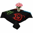 thumbnail image 2 of Game Controller Table Cloth Waterproof Tablecloths, Modern Art Gaming Handheld Black Tablecloth Dining Table Cover for Kitchen Party Tabletop Outdoor, Square Tablecloth 60x60 Inch, 2 of 9