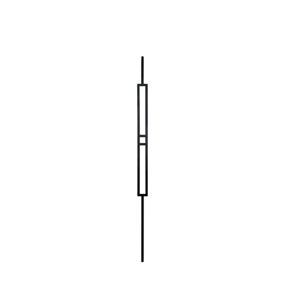 Home Escalier 44 Po x 0.5 Po Satin Noir Moderne Boîte Simple en Fer Forgé Creux, 10 Pcs