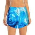 thumbnail image 2 of Fuzoiu Blue Shell Print Women's Athletic Shorts, Double-Layer Running Shorts with Pocket,Women's Workout Shorts for Yoga, Gym, and Workouts-Small, 2 of 7