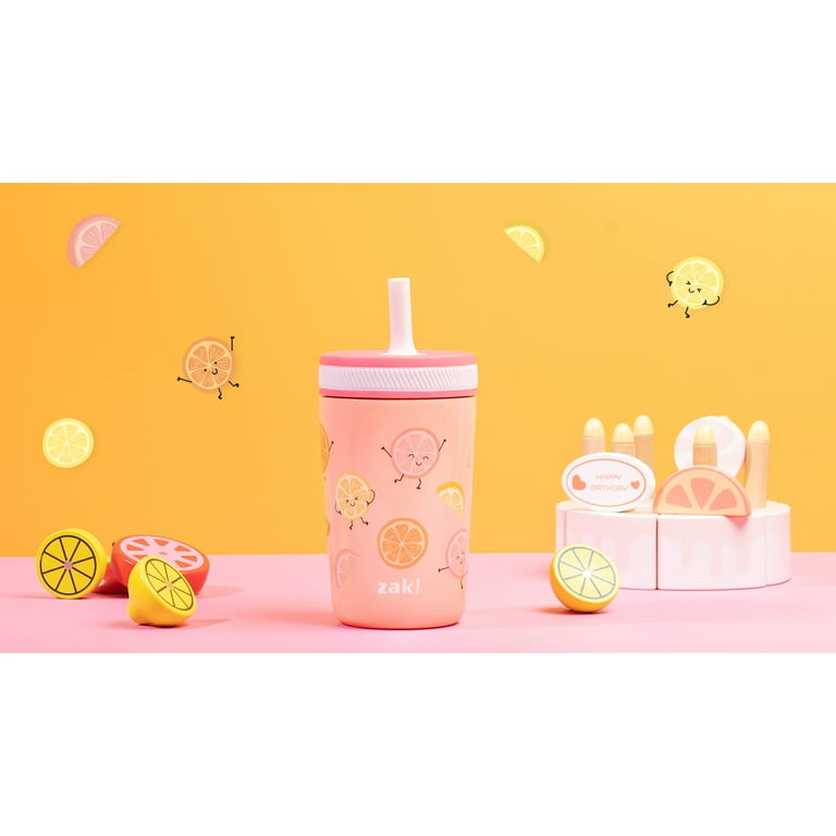 oz★親子セット Zak Designs 12oz Toddler Cups, Stainless Steel Sippy Cups With