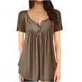 thumbnail image 2 of Puntoco Blusa de manga corta con cuello redondo para mujer Puntoco Puntoco-148, 2 of 9