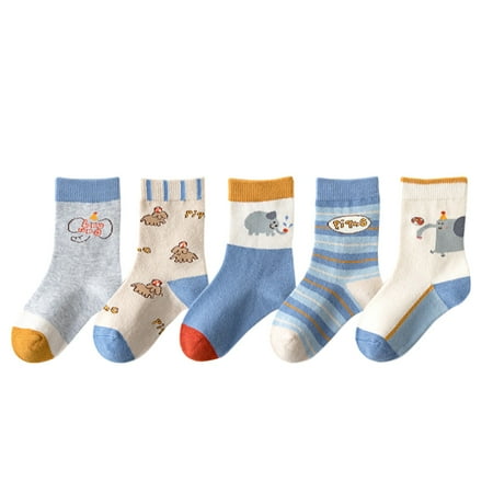 

Heiheiup Girls Socks Autumn And Winter Fresh Cartoon Cute Animal Elephant Thickened Warm Comfortable Women Stockings