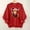 Red, variant on SYMOID Womens Christmas Oversized 100% Cotton Crewneck Sweatshirt - Red Bull Print with Santa Hat Festive Casual Drop-Shoulder Top for Holiday & Daily Wear,Size S