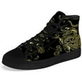 thumbnail image 5 of Aidianart Mens Dragon High Top Shoes High Top Canvas Sneakers Size 5.5, 5 of 5