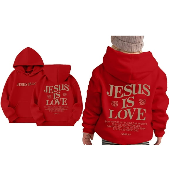 Kids Girl Hoodies Jesus Hoodies Long Sleeve Graphic Hoodies Girls Casual Loose Pullover Top Essentials Sweatshirt Toddler Boys Clothes 3-4 Years Cute Boy Girl Clothing
