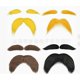 thumbnail image 1 of 4 Sets Fake Eyebrow Mustache Set For Halloween Party Self-Adhesive Realistic Mustache And Eyebrow Funny Costume Prop For Masquerade Cosplay And Festiv, 1 of 3