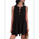 thumbnail image 3 of Vestido Mini de Verano para Mujer, Sin Mangas, Plisado, Informal, Holgado, Estilo Babydoll, Color Negro, Talla XL, 3 of 10