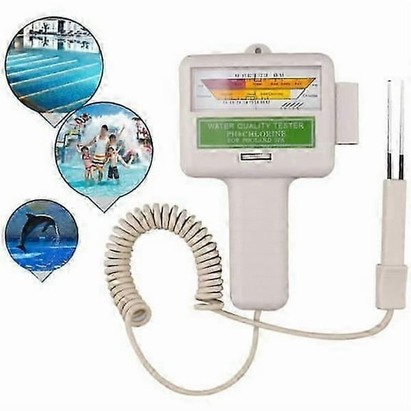 Chlorine and pH Testing Device for Swimming Pools - Electronic Water Quality Measurement Tool