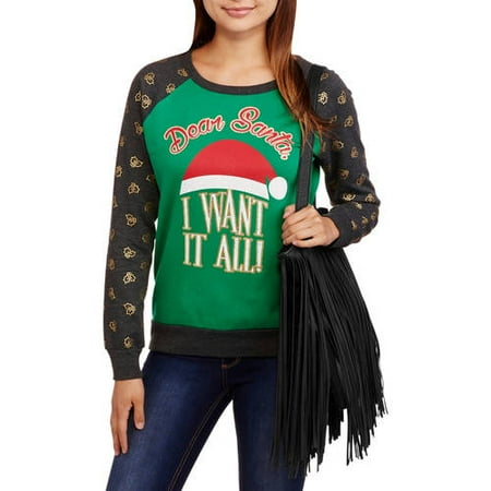 Sasson L/s Santa Want It All Sweatshirt