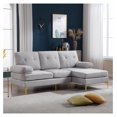 Killeryuki L Shaped Sectional Couch, 3 Seat LShaped Sofa, Convertible
