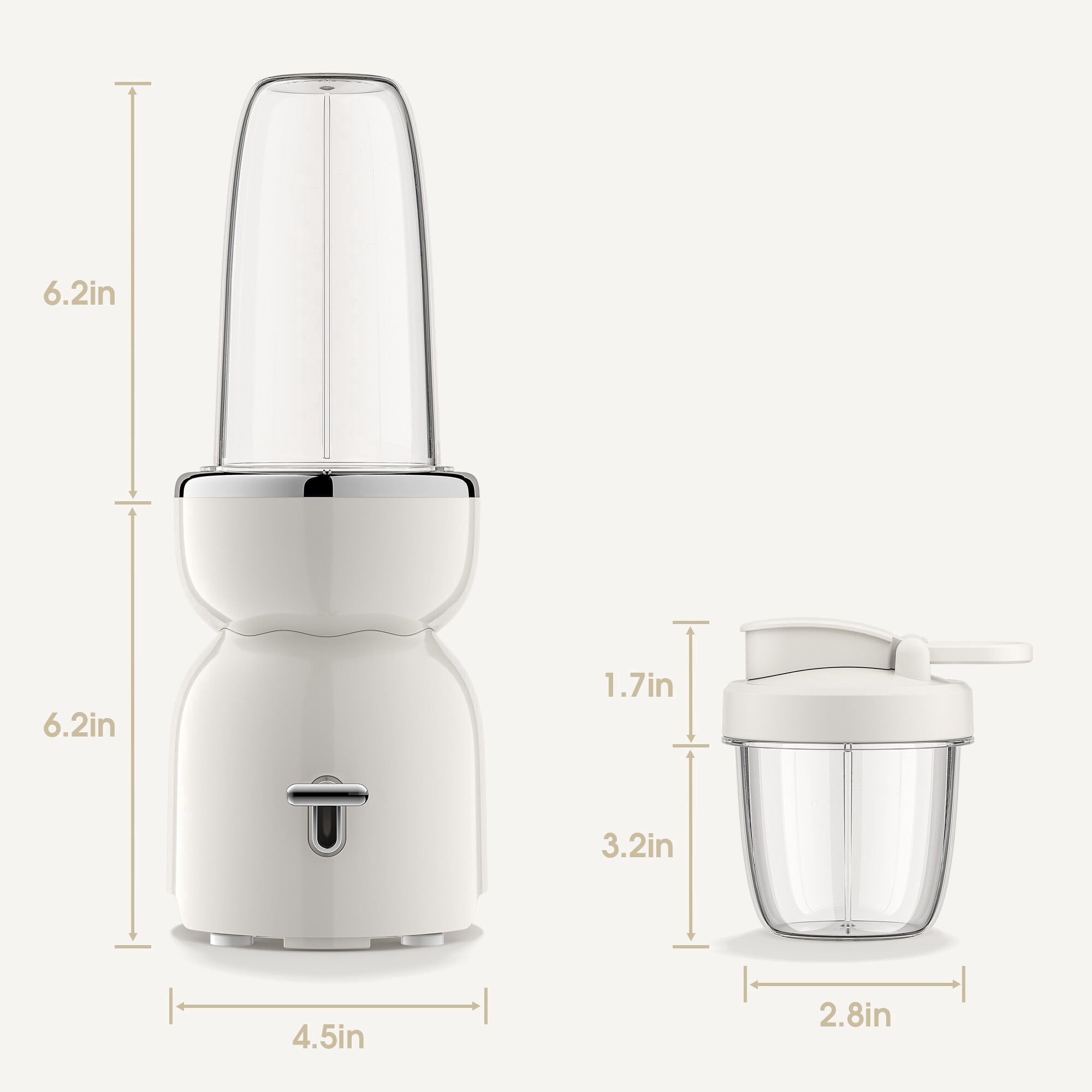 RUIE Personal Blender for Shakes,Ice Crushing Smoothies and Frozen Drinks Nuts,One-Touch Operation,Compact Space Saving Design for Kitchen,Travel and Office