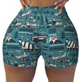 thumbnail image 2 of Haiem Modern Excavator No Front Seam Biker Shorts for Women Yoga Workout Gym Bike Shorts with Tummy Control Moisture-Wicking-, 2 of 9