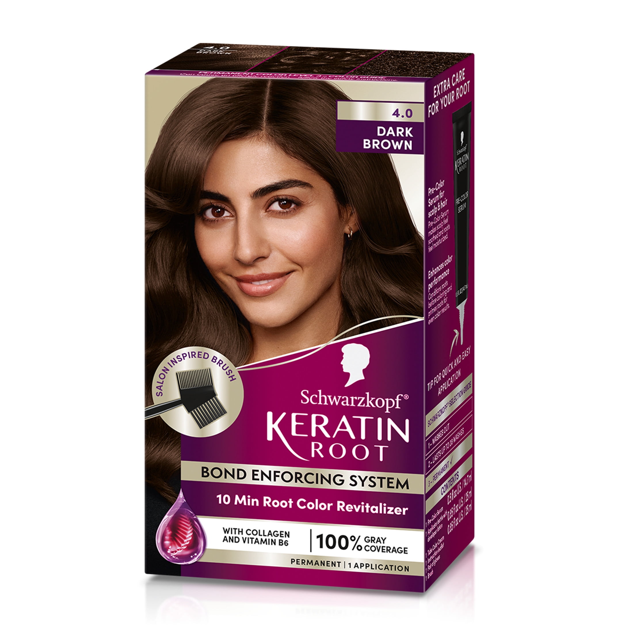RJ HAIR COLOR TREATMENT DARK BROWN (3本) Schwarzkopf Keratin Color Root Permanent Hair Color Kit