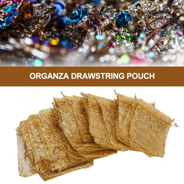 9 x 12 cm Bolsa de Joyería Bolsa de Regalo de Almacenamiento de Regalo, 100 Pezas de Cordón, Mujeres para Niñas en El Hogar