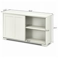 thumbnail image 3 of Costway Kitchen Storage Cabinet Sideboard Buffet Cupboard Wood Sliding Door Pantry White, 3 of 9